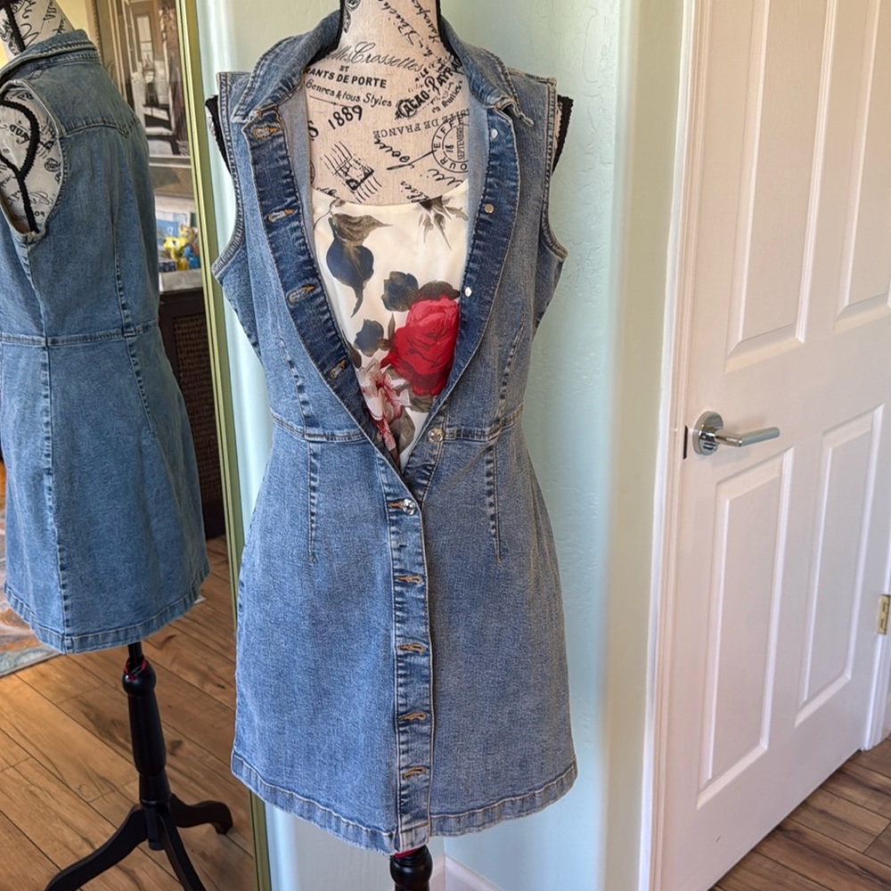 Mango Collared Denim Shirt Dress! - Picture 3 of 9